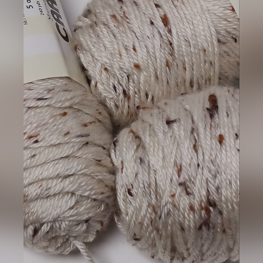 Caron Simply Soft Tweed Yarn in Off White Bundle - Picture 7 of 7